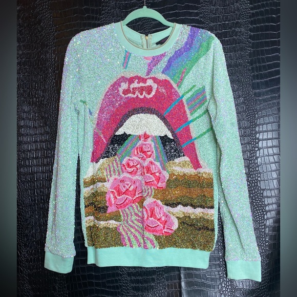 Manish Arora Sequin Lips Sweater - Picture 4 of 5